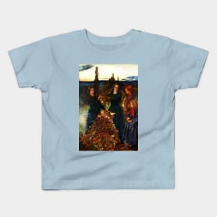 Autumn Leaves - John Everett Millais Kids T-Shirt